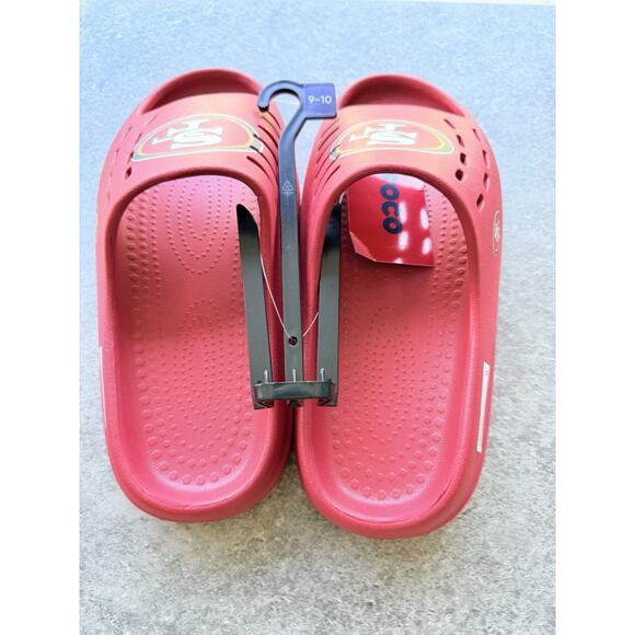 FOCO San Francisco 49ers Cheeky Slides L 11-12 NWT